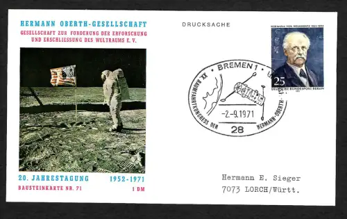 Berlin 1971: Bausteinkarte Nr. 71, Jahrestagung