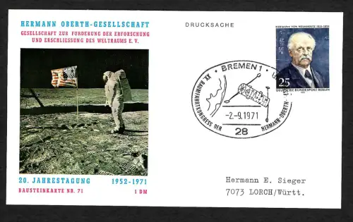 Berlin 1971: Bausteinkarte Nr. 71, Jahrestagung