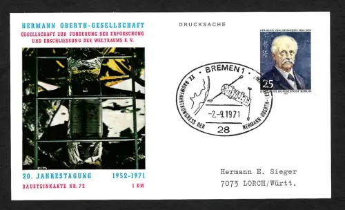 Berlin 1971: Bausteinkarte Nr. 72, Jahrestagung