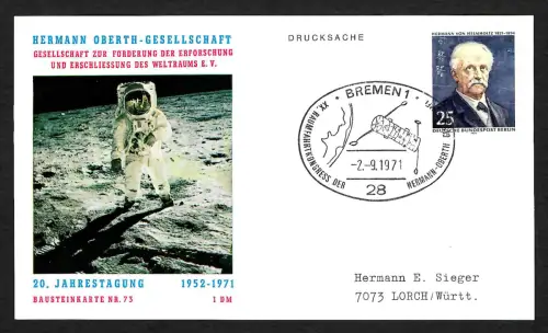 Berlin 1971: Bausteinkarte Nr. 73, Jahrestagung