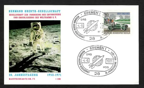 Berlin 1971: Bausteinkarte Nr. 73, Jahrestagung, Bremen