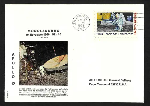 USA 1969: Cape Canaveral, Start Apollo 12,  #981, Mondlandung