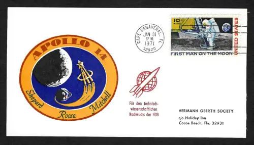 USA 1971: Cape Canaveral, Apollo 14 Besatzung,  #990