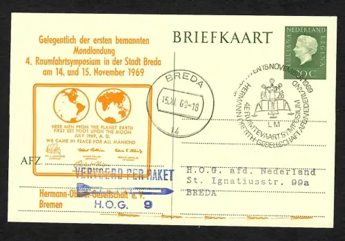 NL 1969: Breda: Vervoerd per Raket, Raktenpost, HOG, Breda