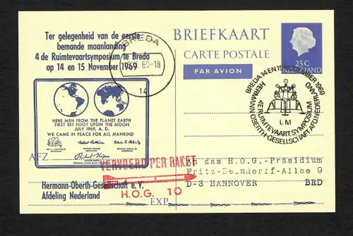 NL 1969: Breda: Vervoerd per Raket, Raktenpost, HOG