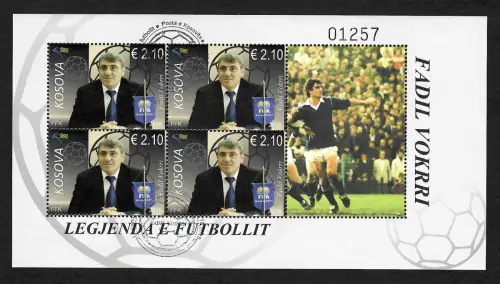 Kosovo 2018: Fadil Vokrri, Fussball Legende, Block gestempelt