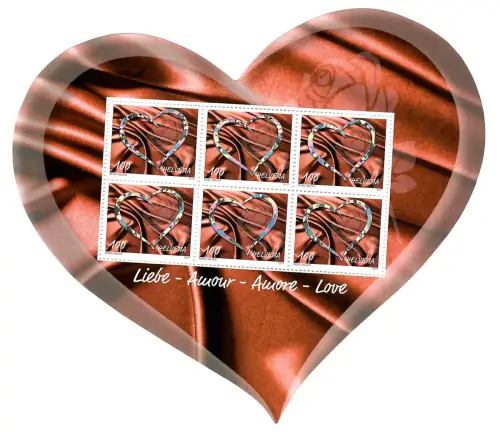 Schweiz 2017: Liebe, Amour, Amore, Love, Herzbogen, postfrisch