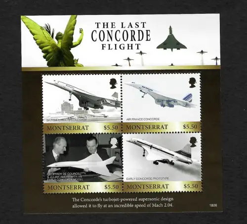 Montserrat 2019: The last Concorde flight, Block mnh