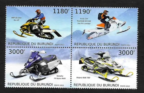 Burundi 2012: Motoneiges, Schneemobile, postfrisch