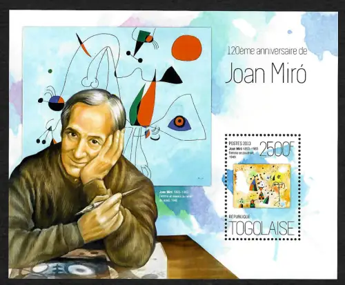 Togolaise 2013: Joan Miró, Block postfrisch