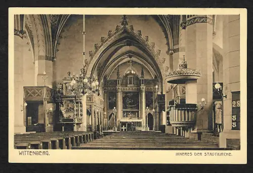 Ansichtskarte Wittenberg Stadtkirche, ungebraucht