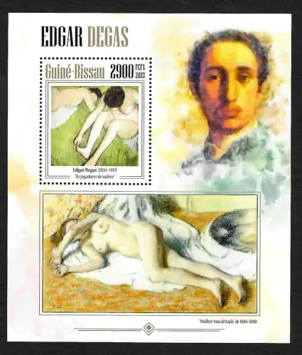 Guiné-Bissau 2013: Edgar Degas, Block postfrisch
