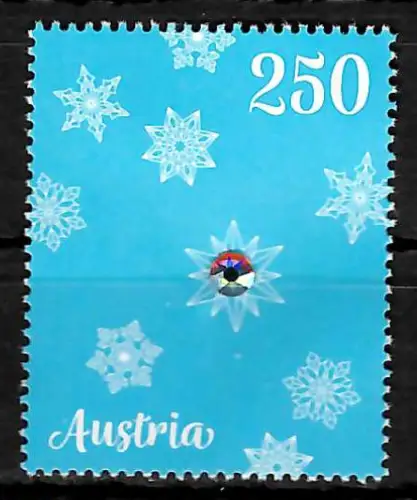 Österreich: mit echtem Swarovski Kristall in der Marke, postfrisch
