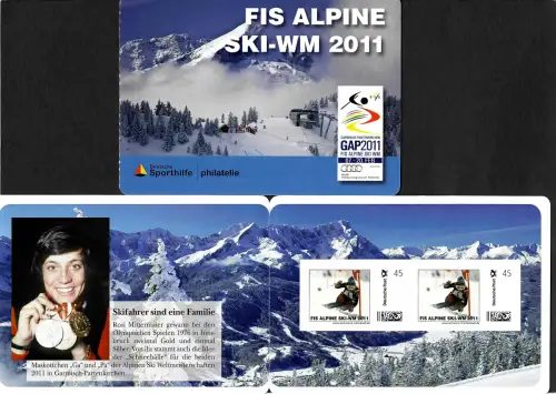 Bund 2011: FIS Alpine SKI-WM, Sporthilfe, Markenheft, Rosi Mittermaier, **