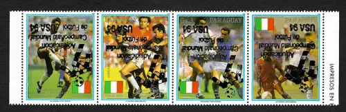 Paraguay: Fußball WM 1994 USA, Überdruck in silber, postfrisch