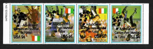 Paraguay: Fußball WM 1994 USA, Überdruck in silber, postfrisch