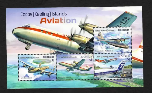 Cocos Inseln - Australien: Aviation, Block, postfrisch - Keeling