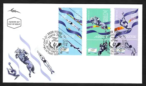 Israel 2020: TOKYO 2020, Olympische Sommerspiele, FDC