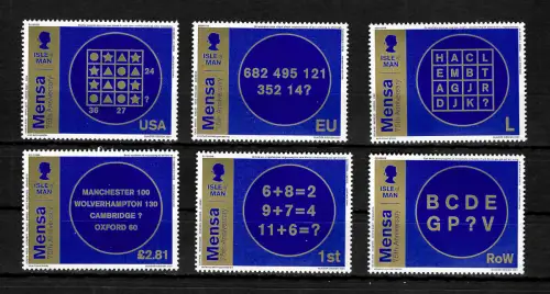 Isle of Man 2022: 75th Anniversary Mensa, mnh