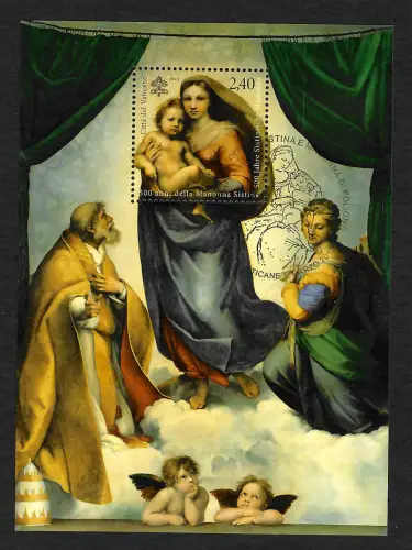 Vatikan 2012: 500 Jahre Sixtinische Madonna, Sonderstempel