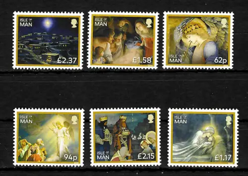 Isle of Man 2020: Weihnachten - Christmas, postfrisch