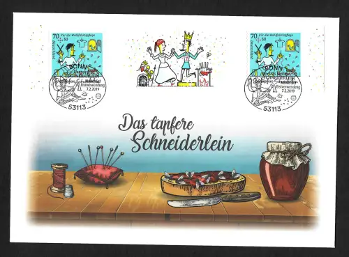 Bund 2019: Das tapfere Schneiderlein, Zusammendruck, FDC