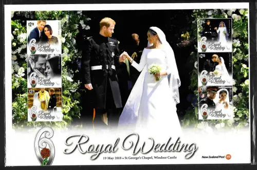Neuseeland 2018: Royal Wedding, Meghan and Harry, Big block, postfrisch