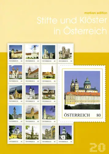Österreich: Stifte und Klöster in Österreich, Folder mit Bogen, postfrisch