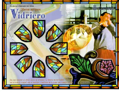 Spanien: Pliego Premium 2018: Ofieios antiguos: Vidriero, Big sheet