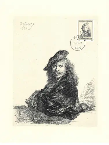 Österreich 1984:  200 Jahre Albertina, Nachdruck Rembrand, gestempelt Wien