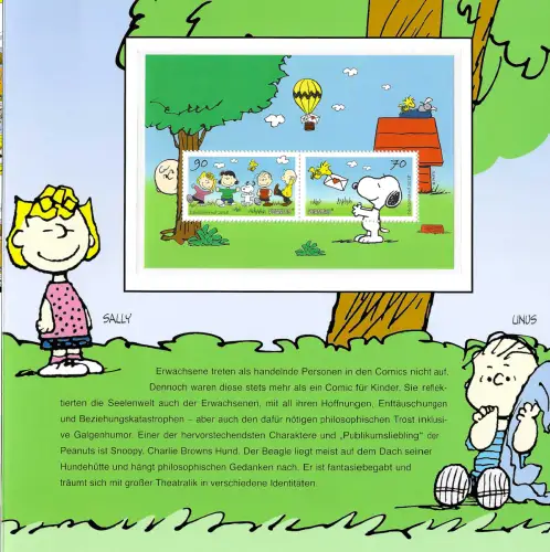 Bund 2018: Peanuts - Snoopy, 4x Marken gestempelt FDC, 1x Block postfrisch