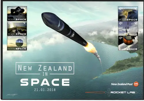 Neuseeland 2018: In Space - Rocket, Big Block, mnh