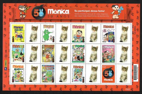 Brasilien 2013: Monica, 50 Anos, Eu participei dessa festa, sheet mnh