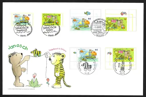 Bund 2013: JANOSCH Ostern, Luxusbrief, gestempelt