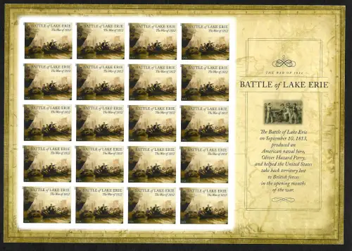 USA Forever 2013: Battle of Lake Erie, The war of 1812, sheet, mnh