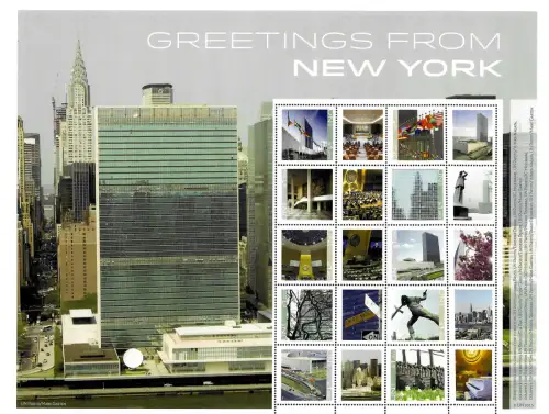 UNO New York 2015: Greetings from New York, postfrischer Groß-Bogen