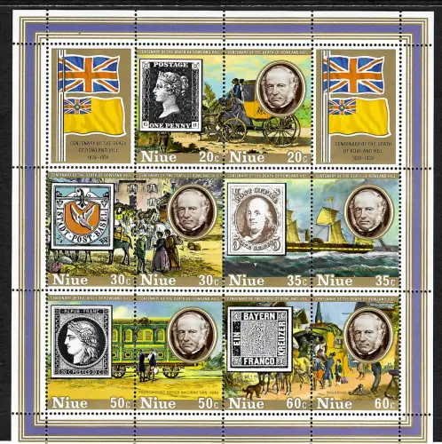 Niue 1979: Centenary of the death of Rowland Hill, postfrisch mnh
