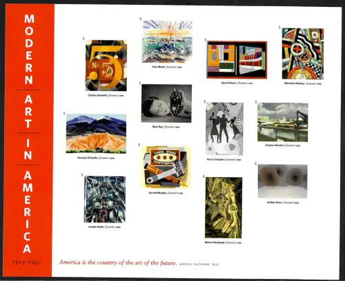 USA 2013: Modern Art in America, Zusammendruck Bogen, postfrisch