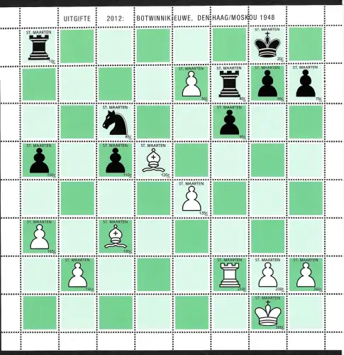 St. Maarten 2012: Schach: Botwinnik - Euwe, Schachpartie 1948 DenHaag/Moskou, **