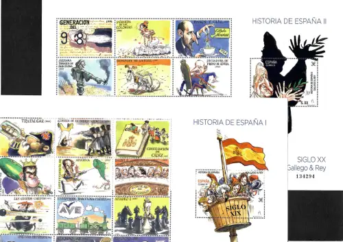 Spanien 2017: Historia de Espana II, 2x Bögen, postfrisch