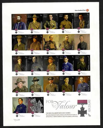 Neuseeland 2011: Victoria Kreuz Träger, For Valour, postfrisch, ungezähnt