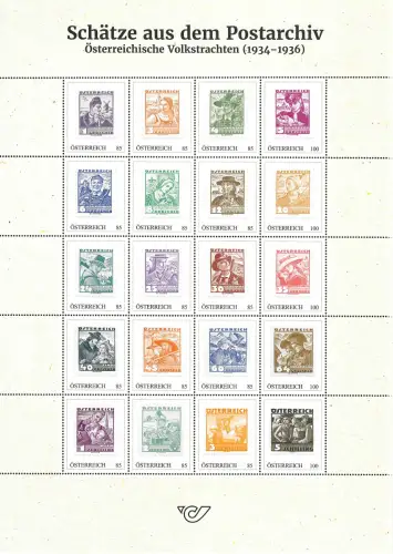 Österreich 2021: Schätze aus dem Postarchiv, Österreichische Volkstrachten, **