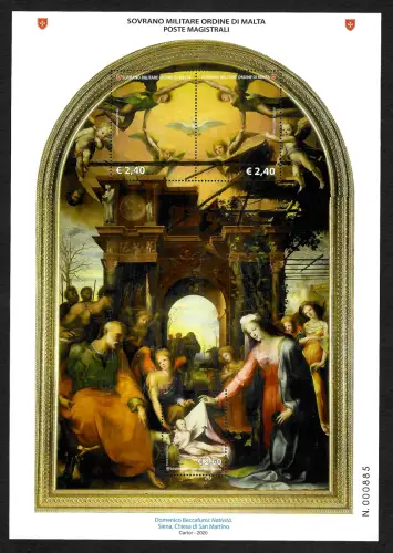Malta 2020: Domenico Beccafumi: Nativita, Block postfrisch