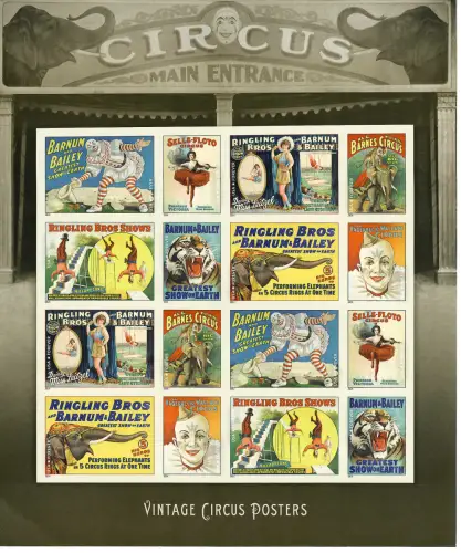 USA Forever 2014: Vintage Circus Posters, postfrisch, mnh
