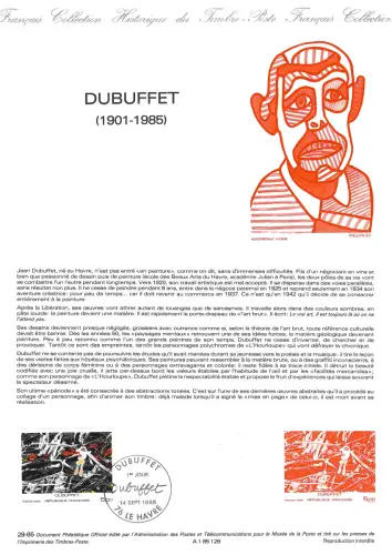 Frankreich 1985: Dubuffet, Le Havre, Autoportrait, 