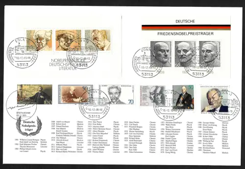 Bund 1995: Deutsche Nobelpreisträger, Auflistung aller Träger, FDC