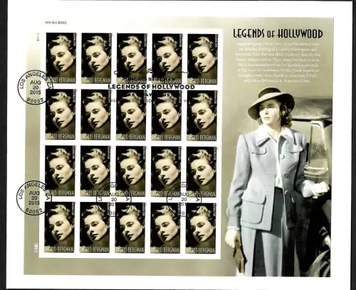 USA Forever 2015: Legends of Hollywood, Ingrid Bergmann, FDC