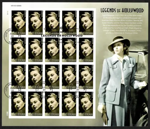 USA Forever 2015: Legends of Hollywood, Ingrid Bergmann, Bogen gestempelt