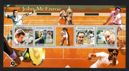 Guinea 2009: John McEnroe, Tennis, Block postfrisch, Bjorn Borg, Ivan Lendl