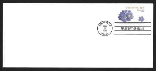 USA 2015: Vergissmeinnicht, Blume, FDC